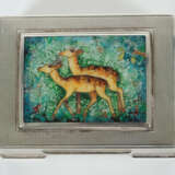 Schatulle mit Emaillebild Emil Brenk, Pforzheim, 20. Jh., Silber 925, … - photo 2