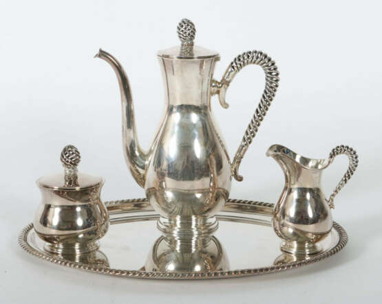 Mokkakern auf Tablett Gebrüder Deyhle, Schwäbisch Gmünd, 1950er Jahre,… - Foto 1