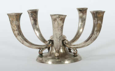 Fünfflammiger Art Déco-Kerzenleuchter Jakob Grimminger, Schwäbisch Gmü…