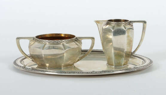 Art Déco-Rahmservice Koch & Bergfeld, Bremen, 1930er Jahre, Silber 800… - фото 1 Art Déco-Rahmservice Koch & Bergfeld, Bremen, 1930er Jahre, Silber 800… - фото 1