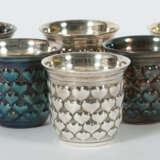 Satz von 6 Herzbechern Gebrüder Kühn, Schwäbisch Gmünd, 20. Jh., Silbe… - Foto 1