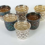 Satz von 6 Herzbechern Gebrüder Kühn, Schwäbisch Gmünd, 20. Jh., Silbe… - Foto 2