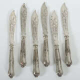 Satz von 6 Jugendstil-Fischmessern wohl Otto Schneider, Berlin, Anfang… - photo 1