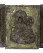 Religiöse Objekte. Drei Ikonen mit Oklad Südosteuropa, 19. Jh., variierende Darstellungen…