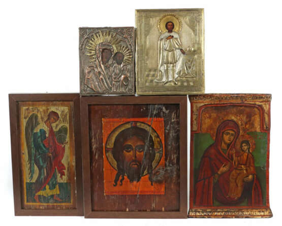 Konvolut Ikonen Südosteuropa, 19. Jh., 5 tlg., variierende Darstellung… - фото 1 Konvolut Ikonen Südosteuropa, 19. Jh., 5 tlg., variierende Darstellung… - фото 1