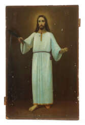 Ikone ''Jesus mit Weihwasser besprengend'' Südosteuropa, 19./20. Jh., …