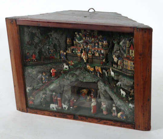 Klosterarbeit Weihnachtskrippe Süddeutschland, 19./20. Jh., Figuren üb… - фото 3 Klosterarbeit Weihnachtskrippe Süddeutschland, 19./20. Jh., Figuren üb… - фото 3