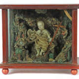 Klosterarbeit Jesuskind Süddeutschland, 19./20. Jh, im Zentrum Wachsfi… - photo 1