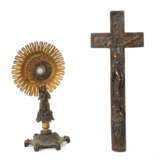 Paar Reliquiare wohl Süddeutschland, 19. Jh., 1x Reliquienkreuz aus Ho… - Foto 1