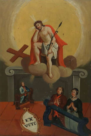Votivbild Oberbayern, 18. Jh., ''Anbetung Christi als Ecce Homo durch … - photo 1 Votivbild Oberbayern, 18. Jh., ''Anbetung Christi als Ecce Homo durch … - photo 1