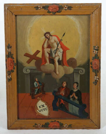 Votivbild Oberbayern, 18. Jh., ''Anbetung Christi als Ecce Homo durch … - photo 2 Votivbild Oberbayern, 18. Jh., ''Anbetung Christi als Ecce Homo durch … - photo 2