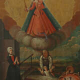 Votivbild Oberbayern, 18. Jh., ''Anbetung der Sichelmadonna'', als Dan… - photo 1