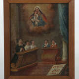 Votivbild Unterfranken, 19. Jh., ''Anbetung der Muttergottes durch ein… - photo 2