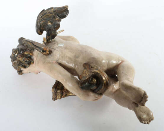 Bildschnitzer des 18./19. Jh. wohl Italien, ''Leuchterengel'', Holz ge… - photo 2