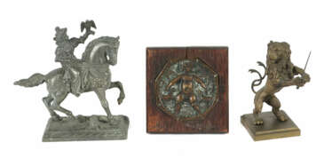 Bildhauer des 18 bis 20. Jh. ''Konvolut Plastiken'', 3-tlg., ''Falkner…