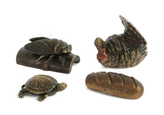 Bildhauer des 19./20. Jh. Konvolut Figuren, 4-tlg.: ''Truthahn'', ''Sc… - фото 1 Bildhauer des 19./20. Jh. Konvolut Figuren, 4-tlg.: ''Truthahn'', ''Sc… - фото 1