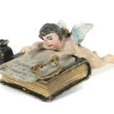 Bildhauer des 19./20. Jh. ''Briefschreibender Amor'', Wiener Bronze, f… - photo 1