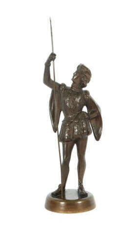 Bildhauer des 19./20. Jh. ''Speerträger'', Bronze patiniert, vollplast… - фото 1 Bildhauer des 19./20. Jh. ''Speerträger'', Bronze patiniert, vollplast… - фото 1