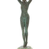 Bildhauer des 19./20. Jh. ''Jugendstiltänzerin'', Bronze patiniert, vo… - фото 1