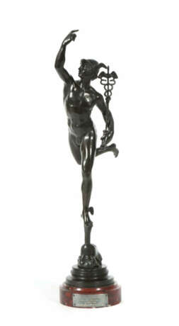 Bildhauer des 20. Jh. ''Hermes'', Bronze patiniert, vollplastische Fig… - photo 1 Bildhauer des 20. Jh. ''Hermes'', Bronze patiniert, vollplastische Fig… - photo 1