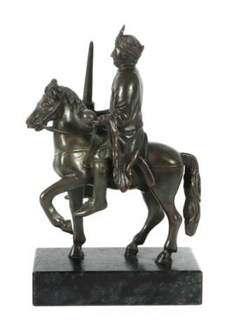 Bildhauer des 20. Jh. ''Karl der Große'', Bronze patiniert, vollplasti… - photo 1
