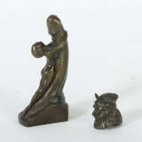 Erotische Figur ''Weiblicher Akt mit Phallus'', 2-tlg., Bronze patinie… - фото 2