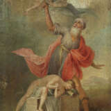 Maler des 18. Jh. ''Abraham opfert Isaak'', Isaak nackt auf einem Stei… - photo 1