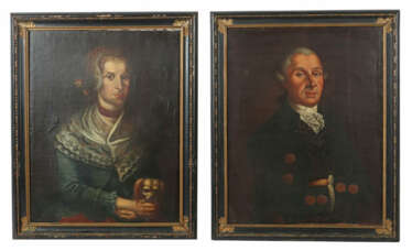 Maler des 18. Jh. Paar Portraits: wohl Bildnisse der Eheleute Xaver un…