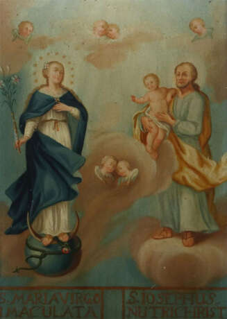 Maler des 18./19. Jh. ''Maria Immaculata und Hl. Josephus'', nebeneina… - photo 1