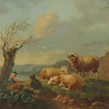 Brunhuber, A. Maler des 19. Jh.. ''Hirtenjunge mit Schafherde'', Schaf… - photo 1