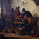 Genremaler/Kopist des 19. Jh. ''Würfelspieler'', flämische Interieursz… - Foto 3