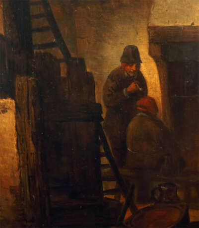 Genremaler/Kopist des 19. Jh. ''Würfelspieler'', flämische Interieursz… - Foto 4 Genremaler/Kopist des 19. Jh. ''Würfelspieler'', flämische Interieursz… - Foto 4