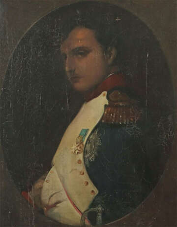 Maler des 19. Jh. ''Napoleon Bonaparte'', Halbportrait in Uniform und … - Foto 1 Maler des 19. Jh. ''Napoleon Bonaparte'', Halbportrait in Uniform und … - Foto 1
