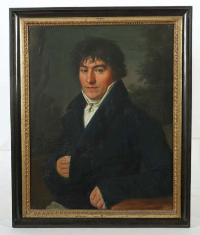 Porträtist des 19. Jh. ''Bildnis eines Herren'', um 1830, Darstellung … - Foto 2 Porträtist des 19. Jh. ''Bildnis eines Herren'', um 1830, Darstellung … - Foto 2