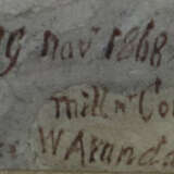 Maler des 19. Jh. ''Mühle in Conwy'', Landschaftsdarstellung mit Fraue… - Foto 3