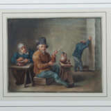 Flämischer Maler des 19. Jh. ''Der Raucher'', Innenraumszene mit sitze… - photo 2