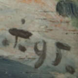 Monogrammist des 19. Jh. ''Schlosshof mit Bäumen'', Blick auf einen kl… - photo 3