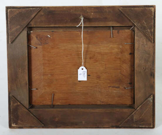 Monogrammist des 19. Jh. ''Schlosshof mit Bäumen'', Blick auf einen kl… - photo 4