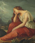 Aperçu. Schröter, Karl Maler des 19. Jh.. ''Antigone am Grab'', Antigone in we…