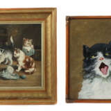 2 Künstler des 19./20. Jh. 2 variierende Gemälde mit Katzenmotiven, 1x… - photo 1
