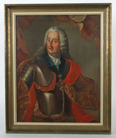 Maler des 19./20. Jh. ''Herrenbildnis im Harnisch'', Halbportrait eine… - photo 2