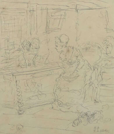 Uhde, Fritz von Gutsbezirk Wolkenburg 1848 - 1911 München, deutscher M… - Foto 1 Uhde, Fritz von Gutsbezirk Wolkenburg 1848 - 1911 München, deutscher M… - Foto 1