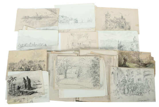 Weber, Paul Darmstadt 1823 - 1916 München. Konvolut Skizzen, Skizzenbu… - photo 1 Weber, Paul Darmstadt 1823 - 1916 München. Konvolut Skizzen, Skizzenbu… - photo 1