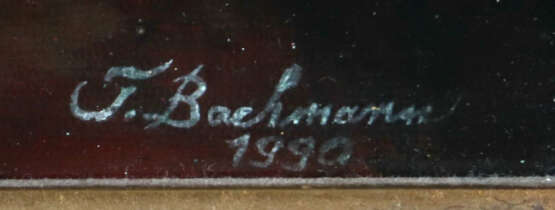 Bachmann, T. Maler des 20. Jh.. ''Der Faun'', Kopfportrait eines Faun … - Foto 3 Bachmann, T. Maler des 20. Jh.. ''Der Faun'', Kopfportrait eines Faun … - Foto 3