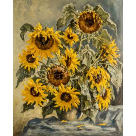 DEMETZ, KARL (Trossingen 1909-1986 Apfelstedten), "Sonnenblumen", - Foto 1