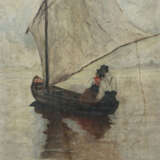 Maler/Kopist des 20. Jh. ''Bauernpaar im Segelboot'', bei Windstille a… - photo 1