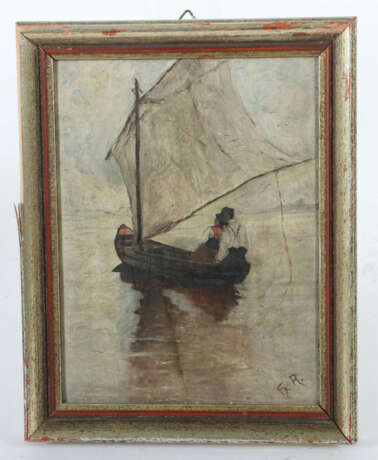 Maler/Kopist des 20. Jh. ''Bauernpaar im Segelboot'', bei Windstille a… - photo 2 Maler/Kopist des 20. Jh. ''Bauernpaar im Segelboot'', bei Windstille a… - photo 2