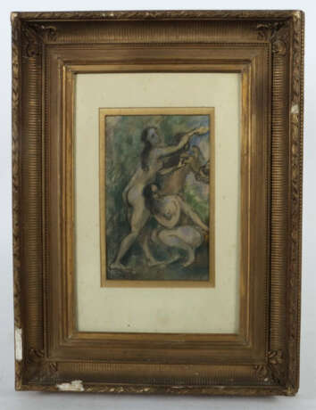 Maler des 20. Jh. ''Badende'', drei Damenakte am Waldrand, unsign., Mi… - фото 2