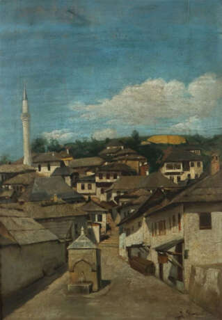 Maler des 20. Jh. ''Blick auf Sarajevo'', Blick auf eine Gasse der Sta… - photo 1