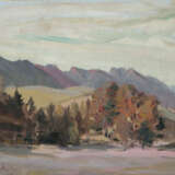 Maler des 20. Jh. ''Berglandschaft im Morgenrot'', Blick auf eine berg… - photo 1
